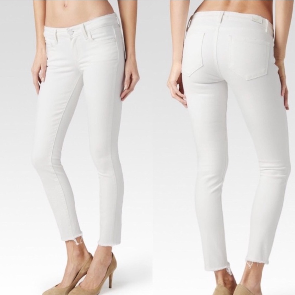 Paige White Verdugo Crop Jeans